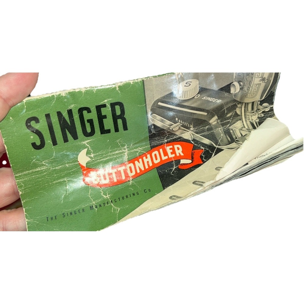 Vintage Singer Buttonholer 160506 Original Case Booklet Unsure Of Functionality